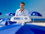 El portavoz de campaña del PP, Borja Sémper, presenta la campaña 'Verano azul'.