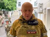 El líder de los mercenarios del Grupo Wagner, Yevgeny Prigozhin, en un vídeo tras haber tomado la ciudad rusa de Rostov.