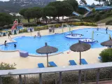 Una piscina del parque acuático WaterWorld de Lloret de Mar.