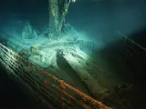 Restos del Titanic en el fondo del Atlántico