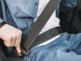 Botón del cinturón de seguridad que sirve para que no se mueva la hebilla