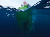 Deepsea Challenger se mueve en vertical a tres nudos de velocidad y solo tiene capacidad para un tripulante.