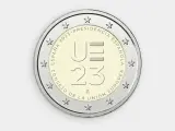 Moneda de 2 euros conmemorativa de la Presidencia española del Consejo de la UE.