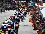 El Tour de Francia abandonó España en la tercera etapa con fin en Bayona.03/7/2023 ONLY FOR USE IN SPAIN