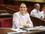 La presidenta del PP de las Islas Baleares, Marga Prohens, durante la segunda sesión de investidura como presidenta de las Islas Baleares