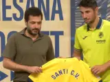 Santi Comesaña en su presentación con el Villarreal.