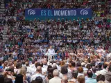 Feij&oacute;o celebra un mitin en la plaza de toros de Pontevedra, a 9 de julio de 2023.