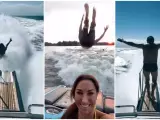 Reto viral de TikTok: saltar de un barco en movimiento.