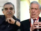 Los escritores Gabriel García Marquez y Mario Vargas Llosa.