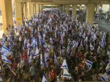 Multitudinarias protestas en Israel contra la reforma judicial del Gobierno israelí.