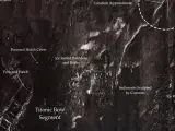 Mapa de la localización de los restos del sumergible Titan.