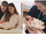 El 'youtuber' PewDiePie y su mujer, Marzia, con su primer hijo.