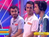 Los Mozos de Arousa, en Reacción en Cadena, (de izda a dcha) Raúl, Borjamina y Bruno.