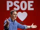 VALENCIA 15/07/2023.- El presidente del Gobierno Pedro Sánchez este sábado durante el mitin que ha organizado el PSOE en la ciudad de Valencia.