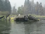 El helicóptero se cayó en mitad de un operativo de extinción en el río Salmón (EEUU).