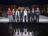 Los candidatos, en el debate de TV3 y Catalunya Ràdio.