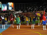 Imagen de la ceremonia inaugural del Mundial de fútbol femenino.