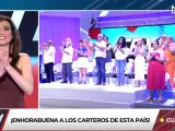 Marta Flich aplaude a Correos en 'Todo es mentira'.