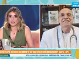 Sandra Barneda y el médico Darío Fernández, en 'Así es la vida'.