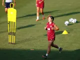 Aitana Bonmatí se ejercita con la selección española en el Mundial de Australia y Nueva Zelanda 2023.