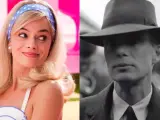Margot Robbie en 'Barbie' y Cillian Murphy en 'Oppenheimer'.
