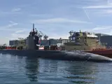 Un submarino de propulsión nuclear estadounidense, el USS Annapolis.