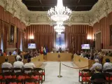 Primer Pleno del Ayuntamiento de Sevilla con José Luis Sanz como alcalde de la ciudad