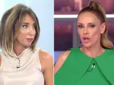 Combo de las presentadoras María Patiño y Paula Vázquez.