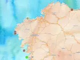 El mapa de medusas en tiempo real en Galicia.