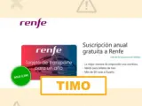 Renfe no está regalando 500 tarjetas para viajar gratis durante un año.
