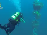 Intervenida una tonelada de hachís oculta en el fondo del mar en la costa de Almería