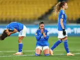 Las jugadoras italianas tras caer eliminadas ante Sudáfrica.