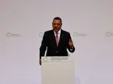 El presidente de Níger, Mohamed Bazoum, pronuncia un discurso durante la sesión inaugural de la Cumbre del Nuevo Pacto Financiero Global en el Palais Brongniart de París el 22 de junio de 2023.