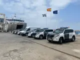 Coches de la Guardia Civil en Ceuta.