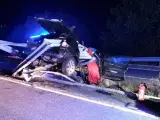 Mueren dos jóvenes en un accidente de tráfico provocado por un jabalí en Lugo