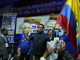 El candidato presidencial Fernando Villavicencio en un mitin de campaña, minutos antes de ser asesinado.
