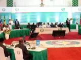 Líderes de la Comunidad Económica de Estados de África Occidental (CEDEAO) en una cumbre en Abuya, capital de Nigeria.