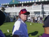 El expresidente Donald Trump en un campeonato de golf este pasado domingo.