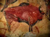 Bison en la cueva de Altamira, pintura rupestre.