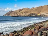 Playa de La Aldea en las Islas Canarias