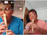 El 'tiktoker' Futcuesta, famoso por tocar la flauta dulce en directo.