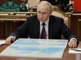 El presidente ruso Vladimir Putin este jueves en el Kremlin.