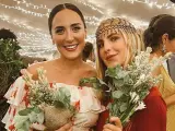 Tamara Falcó y su amiga Luisa Bergel en una boda.