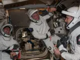 Los astronautas de la misión Crew-7 de la NASA y SpaceX, que arribaron este domingo a la Estación Espacial Internacional (EEI) a bordo de la nave Dragon Endurance, ya están dentro del laboratorio orbital.