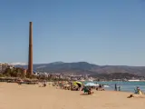 Playa de la Misericordia en Málaga capital.