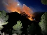Incendio forestal en Valle Perdido, Murcia.