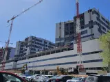 Imagen de archivo (abril de 2023) del avance de las obras en el nuevo edificio del hospital 12 de Octubre.