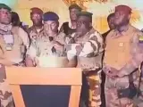 Militares durante el golpe de Estado en Gabón.