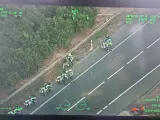 Detenido un hombre por intentar provocar la caída de los ciclistas en el tramo final de la etapa de 'La Vuelta'