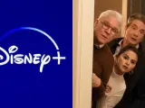 El logo de Disney+ y 'Solo asesinatos en el edificio'